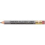 Silver Hexagon Golf Pencils with Erasers with Logo