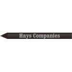 Matte Black with Black Wood Round Golf Pencils with Logo