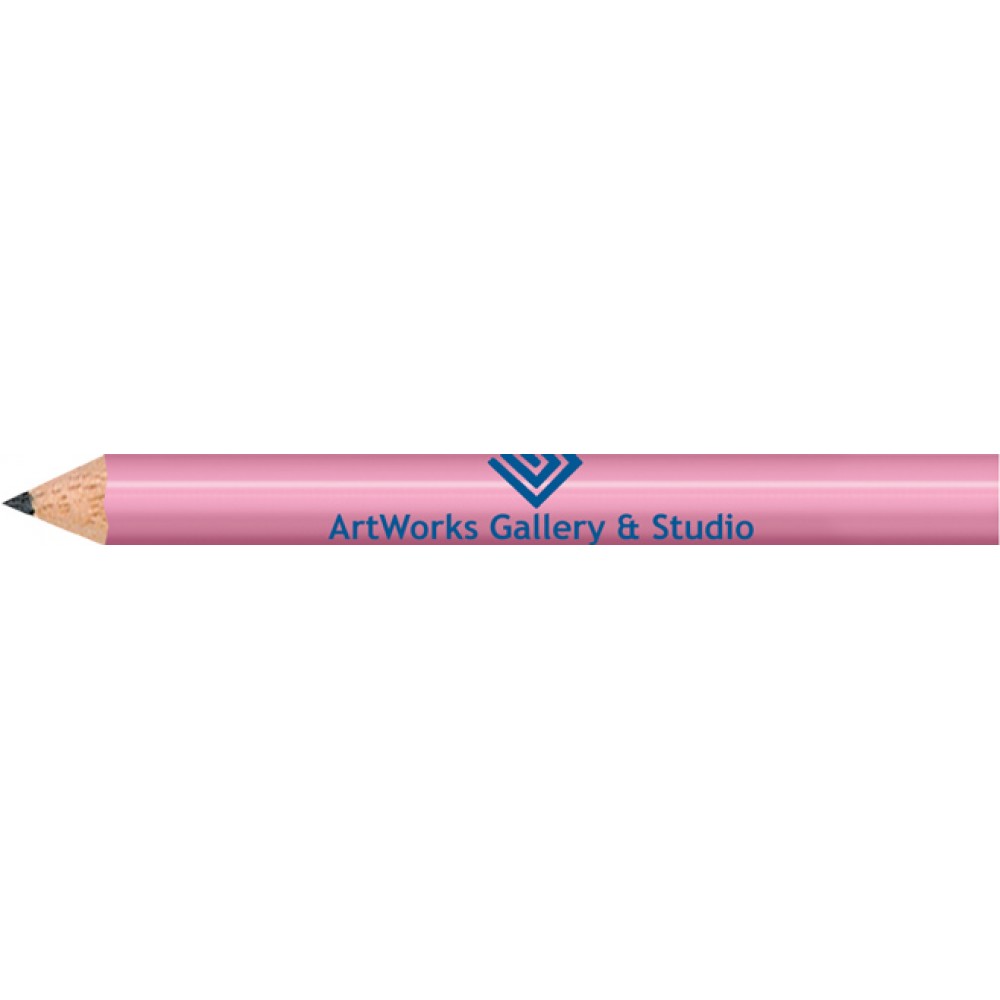 Personalized Pink Round Golf Pencils