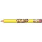 Pastel Yellow Round Golf Pencils with Erasers with Logo