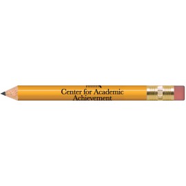 Yellow Round Golf Pencils with Erasers with Logo  Yellow Round Golf Pencils with Erasers with Logo