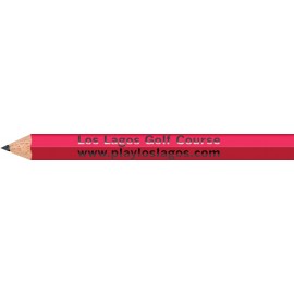 Neon Pink Hexagon Golf Pencils with Logo