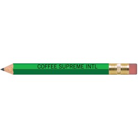 Neon Green Hexagon Golf Pencils with Erasers with Logo  Neon Green Hexagon Golf Pencils with Erasers with Logo