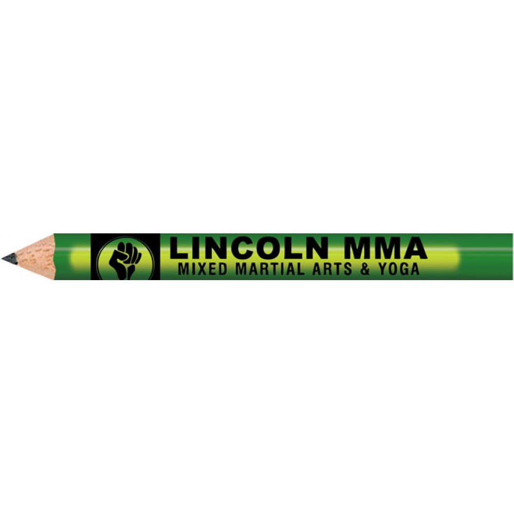 Custom Green Heat Activated Color Changing Golf Pencils (Bright Green to Neon Yellow)