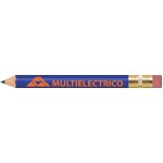 Lapis Blue Round Golf Pencils with Erasers with Logo