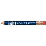 Royal Blue Round Golf Pencils with Erasers with Logo