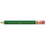 Personalized Golf Green Round Golf Pencils with Erasers