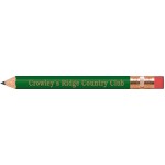 Custom Golf Green Round Golf Pencils with Erasers