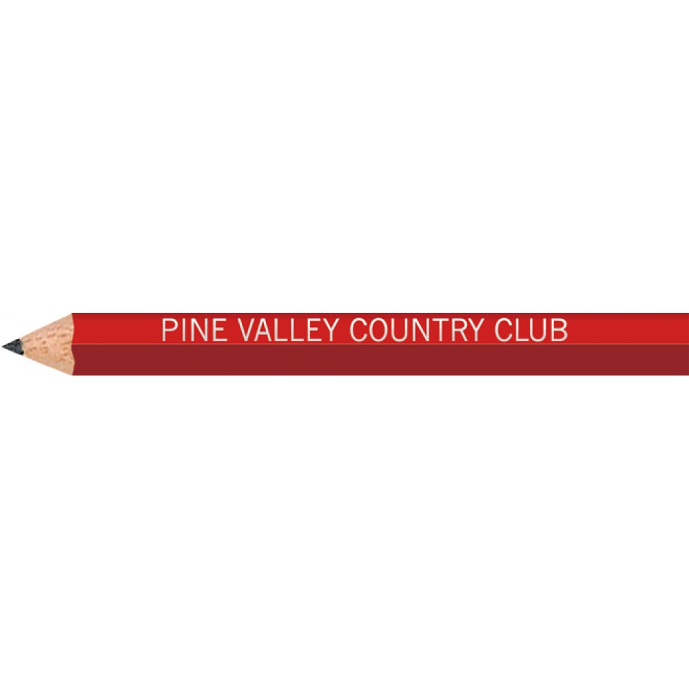 Promotional Red Hexagon Golf Pencils