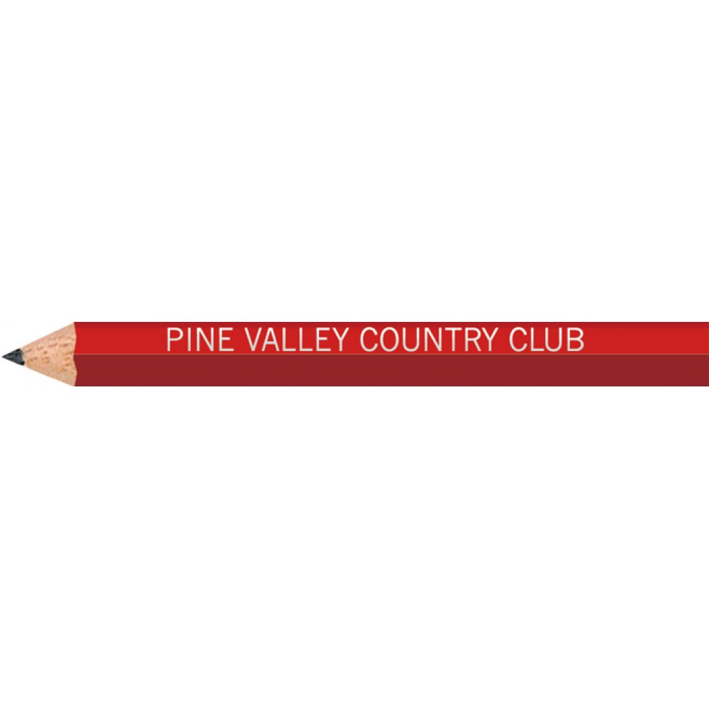 Red Hexagon Golf Pencils with Logo Red Hexagon Golf Pencils with Logo
