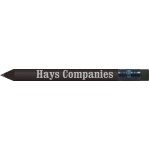 Personalized Matte Black with Black Wood Round Golf Pencils with Erasers