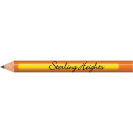 Customized Orange Heat Activated Color Changing Golf Pencils (Bright Orange to Neon Yellow)