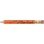 Neon Orange Round Golf Pencils with Erasers with Logo