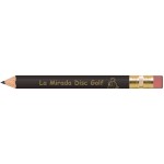 Matte Black Round Golf Pencils with Erasers with Logo