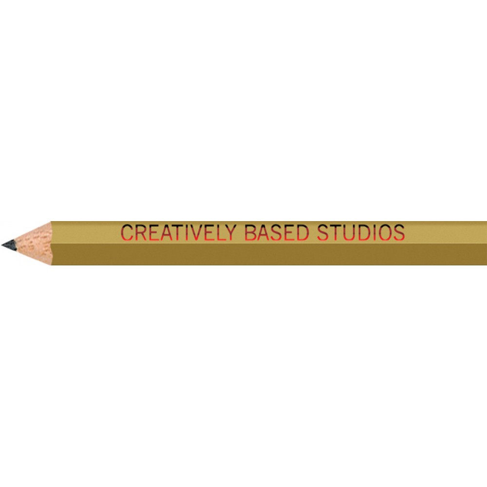 Customized Gold Hexagon Golf Pencils