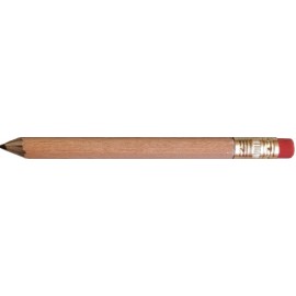 Logo Branded Hex golf pencil, eraser, assorted colors, 3 lines of custom text (always sharpened)