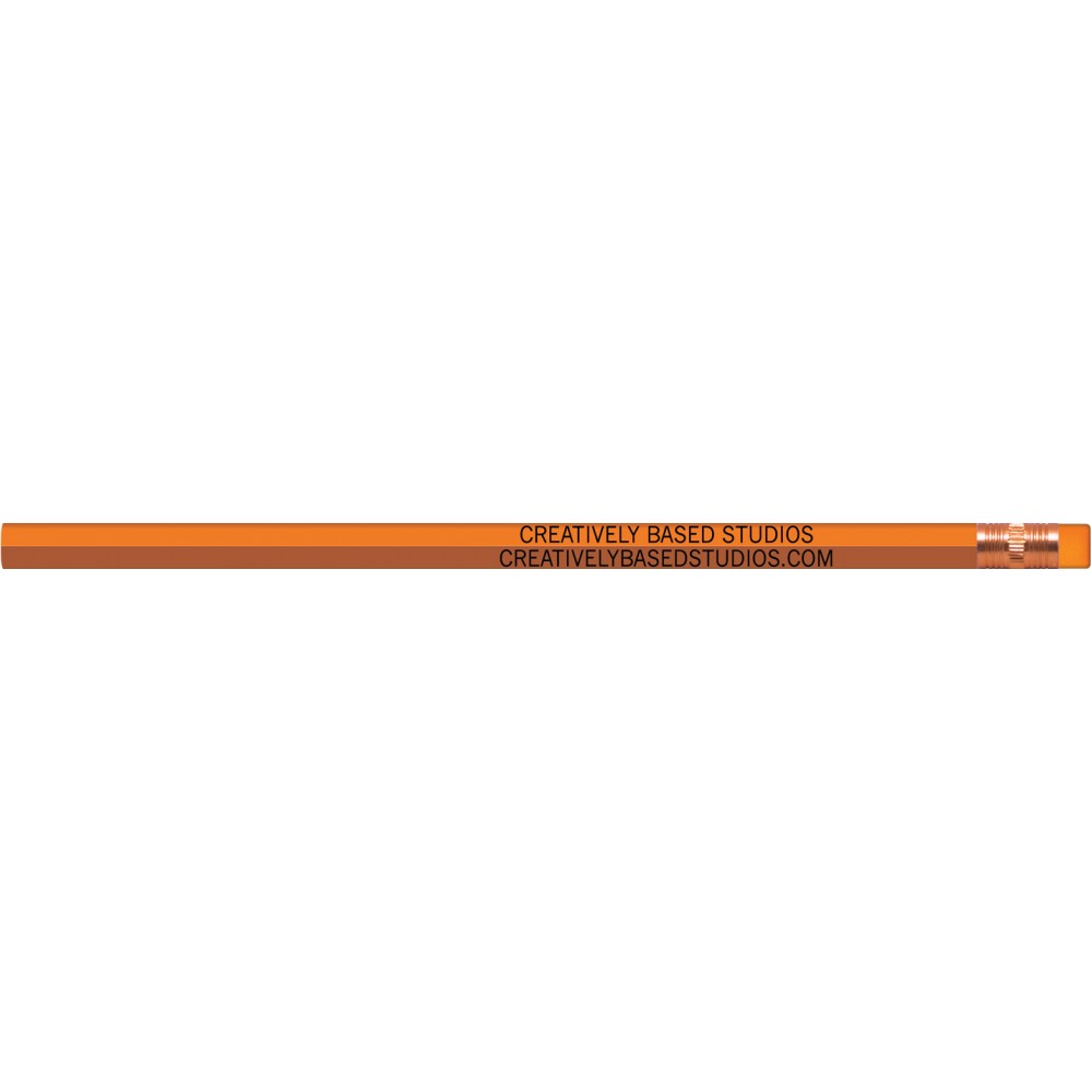 Orange Hexagon Pencils with Logo Orange Hexagon Pencils with Logo
