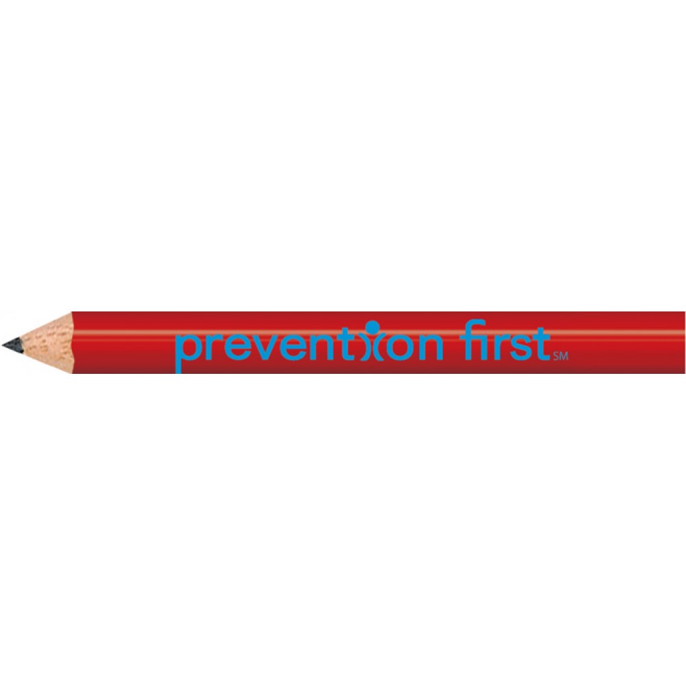 Vivid Red Round Golf Pencils with Logo