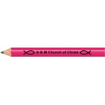 Personalized Neon Pink Round Golf Pencils