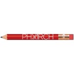 Vivid Red Round Golf Pencils with Erasers with Logo
