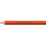 Neon Orange Hexagon Golf Pencils with Logo