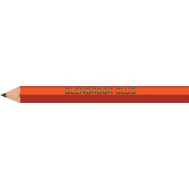 Neon Orange Hexagon Golf Pencils with Logo  Neon Orange Hexagon Golf Pencils with Logo