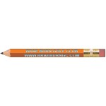 Neon Orange Hexagon Golf Pencils with Erasers with Logo
