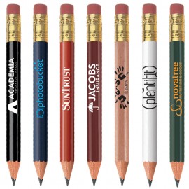 Golf Pencil - Round with Eraser with Logo