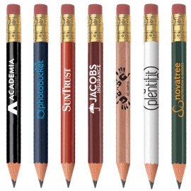 Golf Pencil (Round, Eraser) - Silkscreen with Logo  Golf Pencil (Round, Eraser) - Silkscreen with Logo