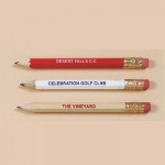 Hex Golf Pencil w/ Eraser (3 1/2") with Logo