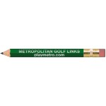 Logo Branded Golf Green Hexagon Golf Pencils with Erasers