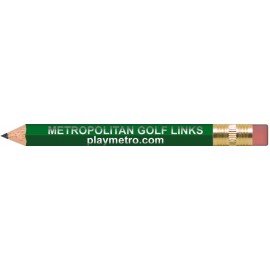 Logo Branded Golf Green Hexagon Golf Pencils with Erasers  Logo Branded Golf Green Hexagon Golf Pencils with Erasers