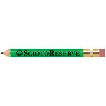 Neon Green Round Golf Pencils with Erasers with Logo