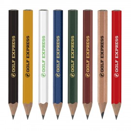 Golf Pencil Hex Shape with Logo