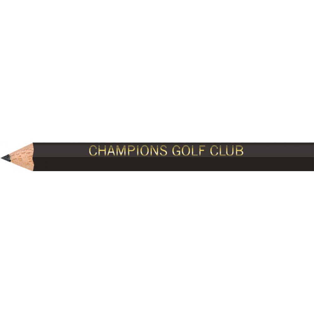 Customized Black Hexagon Golf Pencils