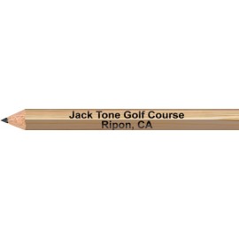 Natural Lacquered Hexagon Golf Pencils with Logo