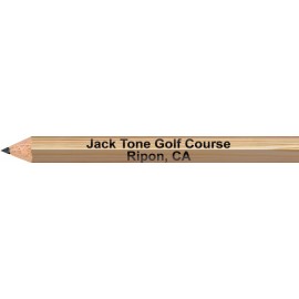 Natural Lacquered Hexagon Golf Pencils with Logo  Natural Lacquered Hexagon Golf Pencils with Logo