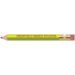 Neon Yellow Hexagon Golf Pencils with Erasers with Logo