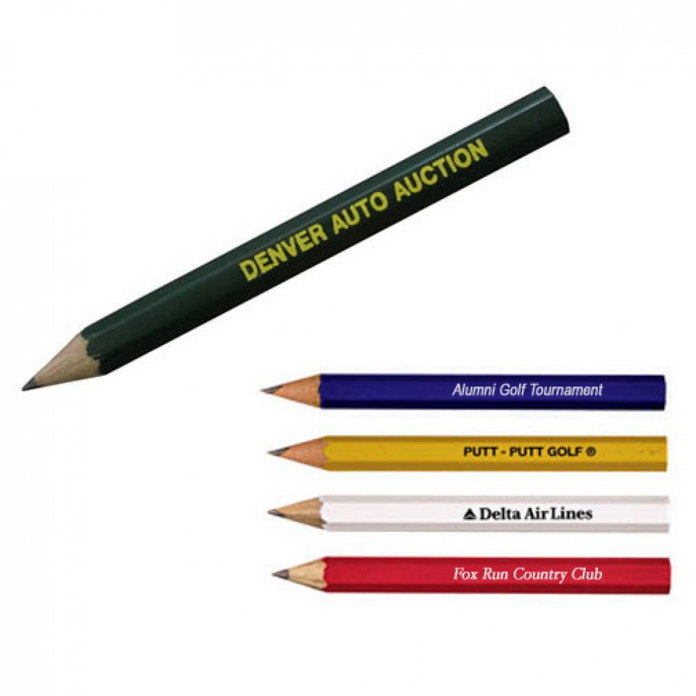 Custom Hex Golf Pencil w/o Eraser