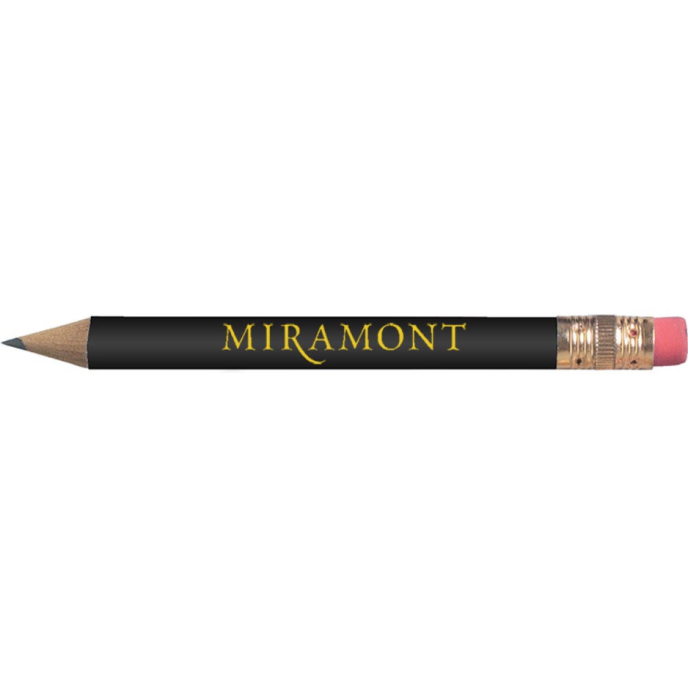 Customized Round Golf Pencil w/Eraser Customized Round Golf Pencil w/Eraser