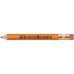 Personalized Orange Round Golf Pencils with Erasers