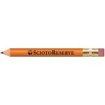 Orange Round Golf Pencils with Erasers with Logo