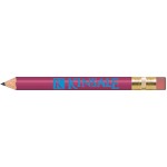Logo Branded Light Purple Round Golf Pencils with Erasers
