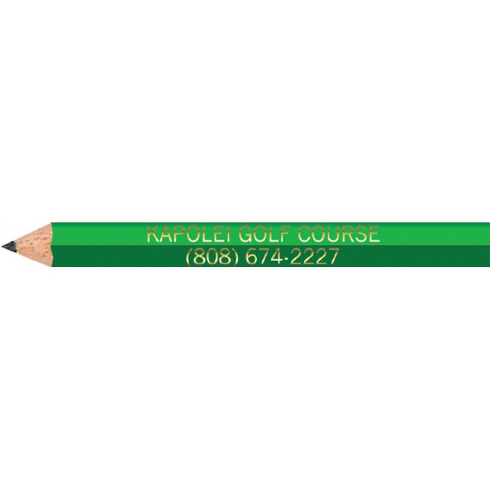 Custom Neon Green Hexagon Golf Pencils