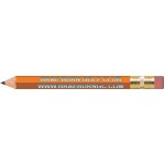 Customized Orange Hexagon Golf Pencils with Erasers