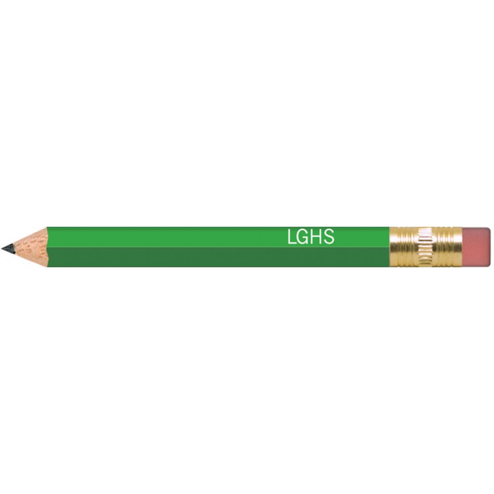 Light Green Hexagon Golf Pencils with Erasers with Logo