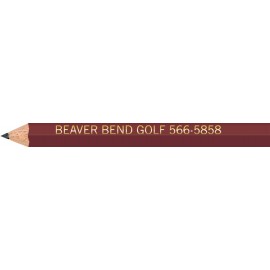 Maroon Hexagon Golf Pencils with Logo
