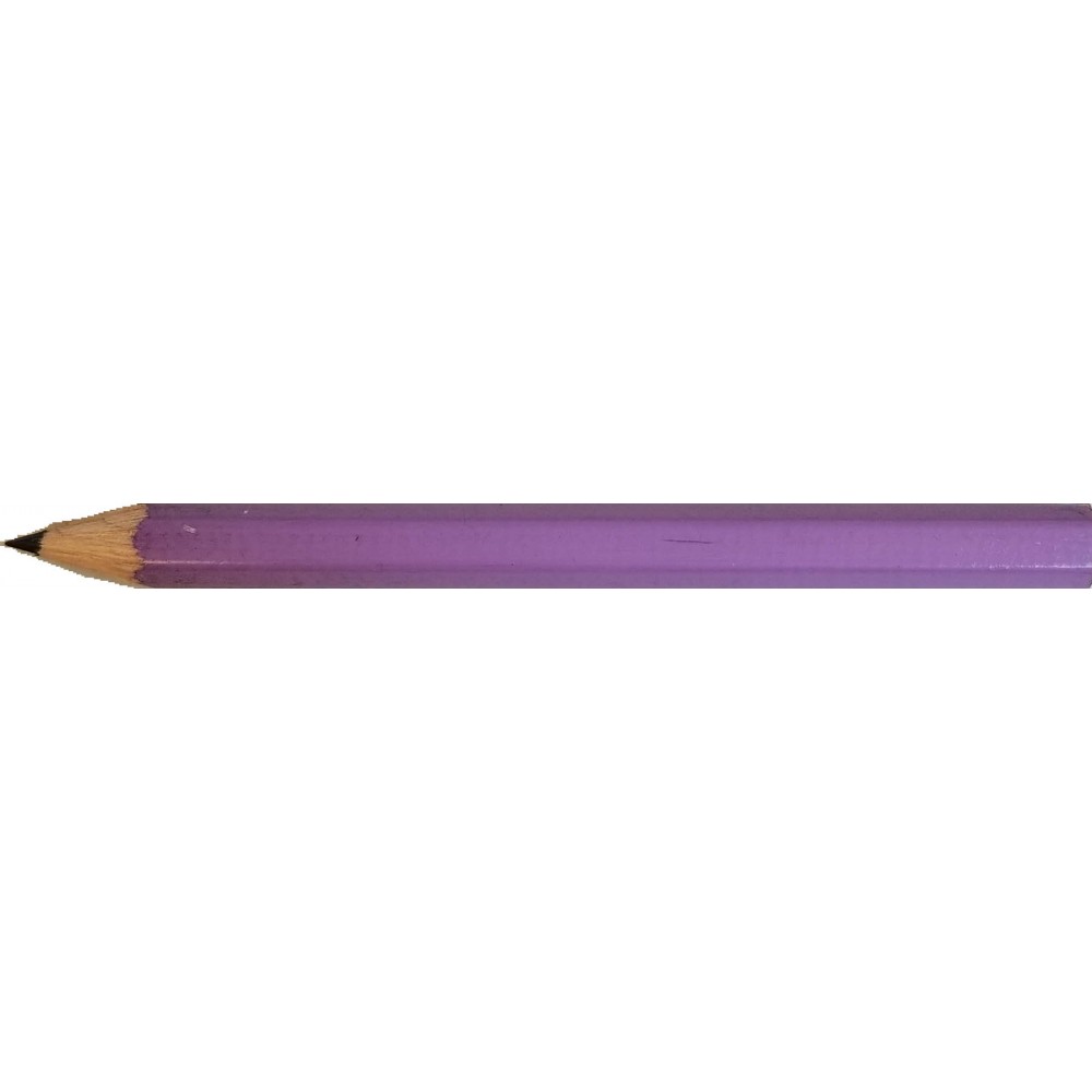 Logo Branded Hex golf pencil, without eraser, assorted colors, 3 lines of custom text (always sharpened)