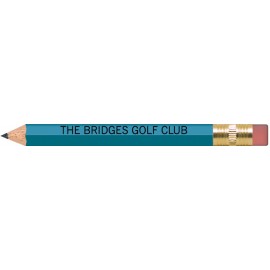 Sky Blue Hexagon Golf Pencils with Erasers with Logo