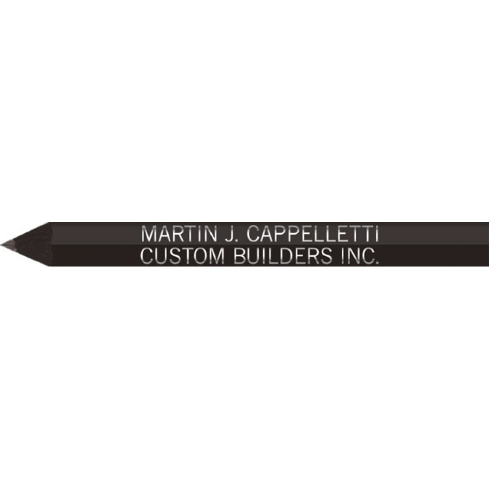 Matte Black with Black Wood Hexagon Golf Pencils with Logo
